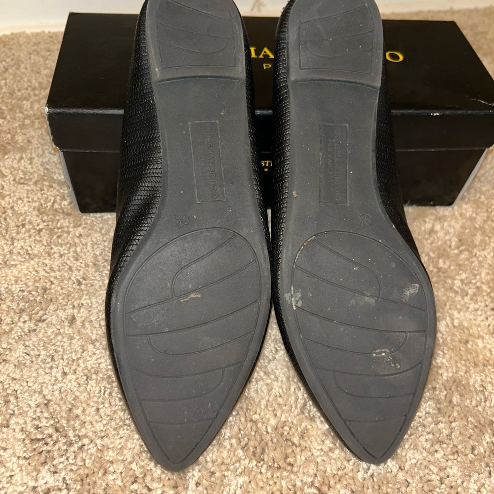 Christian Siriano Black Textured Flats - Picture 4 of 5